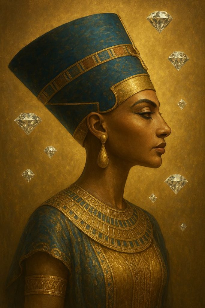 Wallpaper arquétipo Nefertiti + diamante
